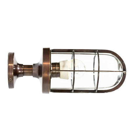 30108ABD Antique Brass Dark Fixed Wall Lamp