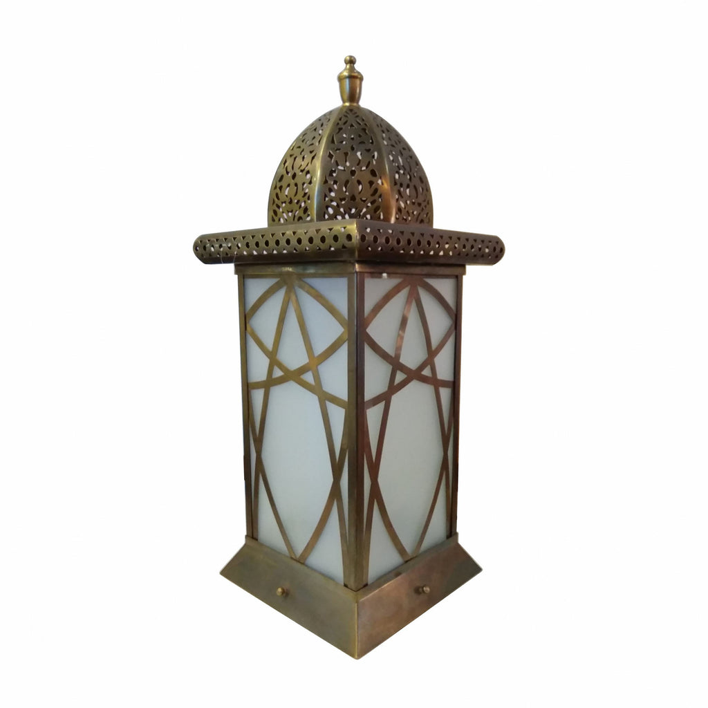 30420AB Antique Brass Moroccan Bollard Lamp