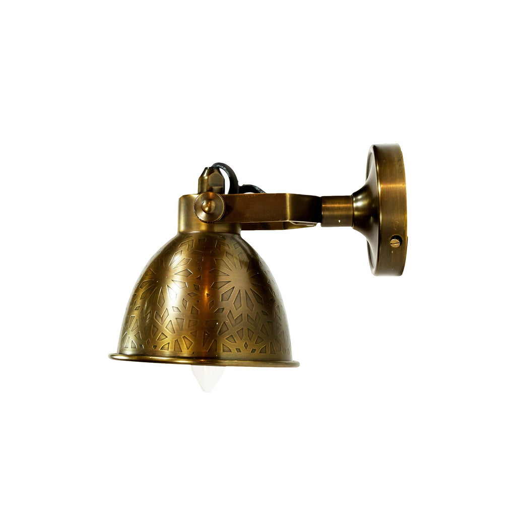 30664LB  Lantern Brass Wall Lamp