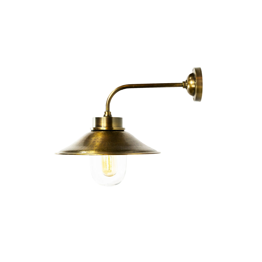 30666LB  Lantern Brass Wall Lamp