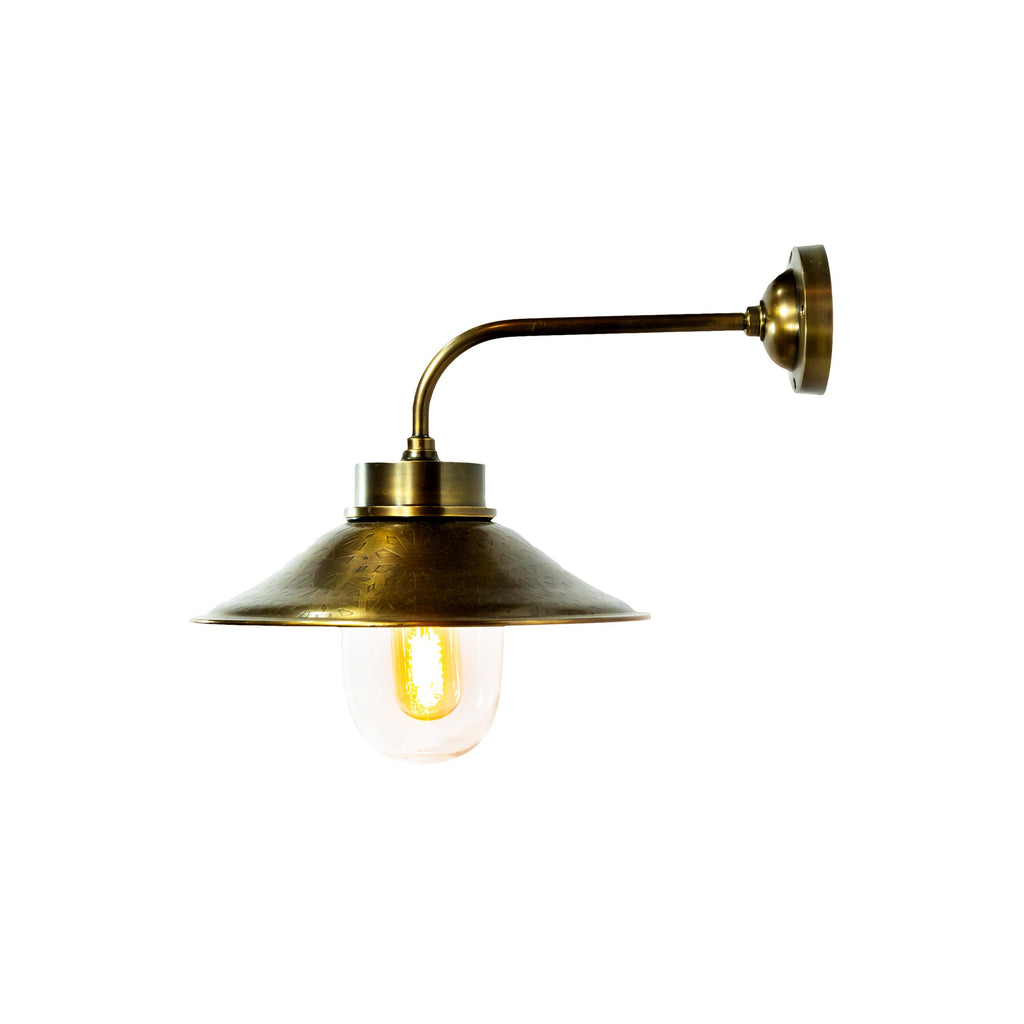 30666LB  Lantern Brass Wall Lamp