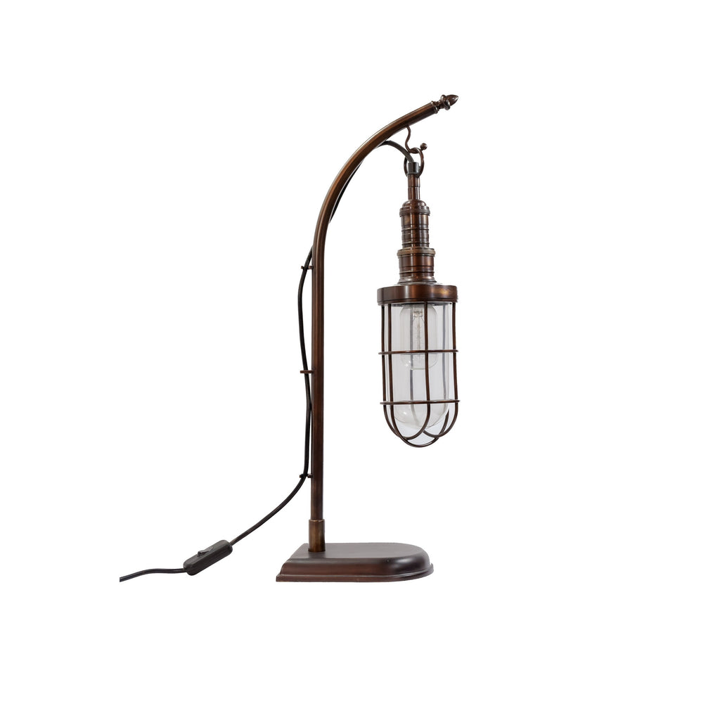 50475ABD Antique Brass Dark Fixed Table Lamp