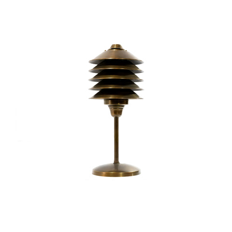 51214LB Lantern Brass Fixed Table Lamp