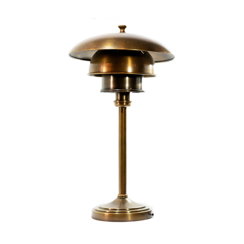 51738LB Lantern Brass Fixed Table Lamp