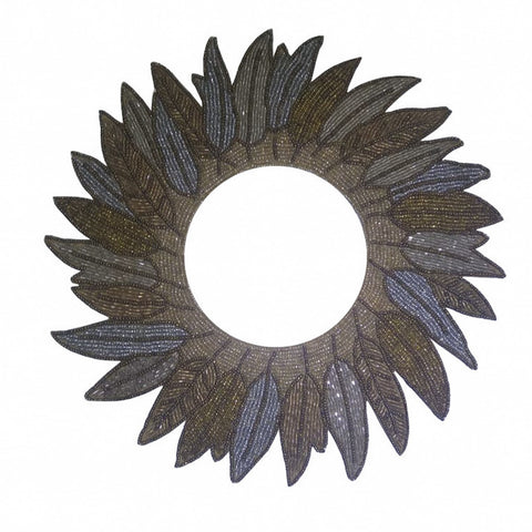 88010 Glass Beaded Sequin Round Mat MG195-1