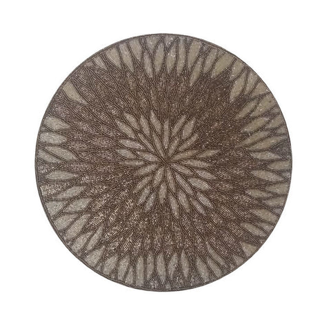 88017 Glass Beaded Sequin Round Mat MG205-8