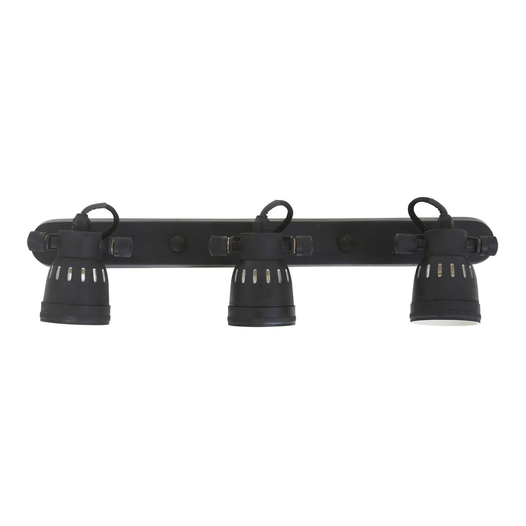 59772ABL Three Light Antique Black Indoor Wall Lamp
