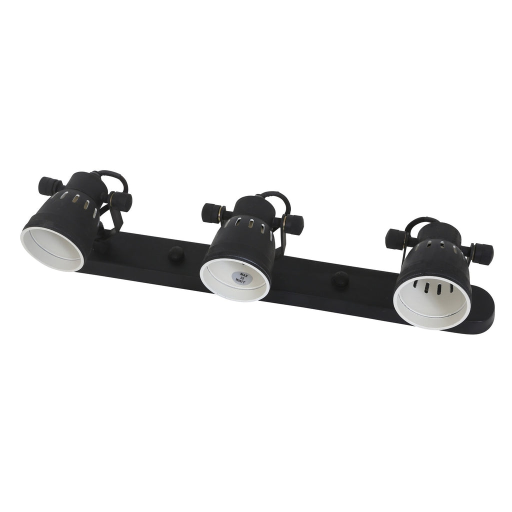 59772ABL Three Light Antique Black Indoor Wall Lamp